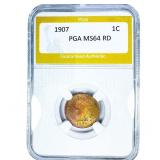 1907 Indian Head Cent PGA MS64 RD