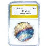 1984Mo Mexico Silver Onza PGA MS66+ Monster