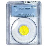 1908 $2.50 Gold Quarter Eagle PCGS MS64