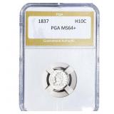 1837 Capped Bust Half Dime PGA MS64+