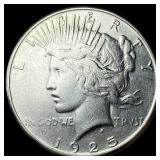 1925-S Silver Peace Dollar NEARLY  UNCIRCULATED