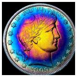1909-S Silver Barber Half Dollar CLOSELY UNCIRCULA