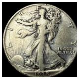 1938-D Silver Walking Liberty Half Dollar ABOUT UN