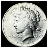 1921 Silver Peace Dollar NEARLY UNCIRCULATED