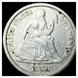 1873 Seated Liberty Dime NEARLY UNCIRCULATED