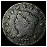 1827 Coronet Head Large Cent NICELY CIRCULATED