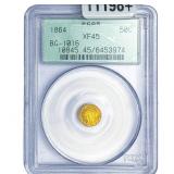 1864 Round California Gold Half Dollar PCGS XF45 B