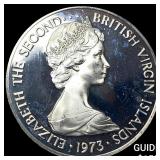 1973 British Virgin Islands Silver Dollar