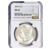 1879-S Morgan Silver Dollar NGC MS63
