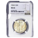1944-D Walking Liberty Half Dollar NGC MS66