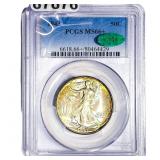 1943 CAC Walking Liberty Half Dollar PCGS MS66+