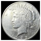1925-S Silver Peace Dollar ABOUT UNCIRCULATED