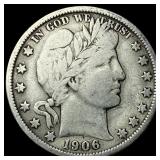 1906 Barber Half Dollar ABOUT UNCIRCULATED