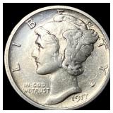 1917-S Silver Mercury Dime CLOSELY  UNCIRCULATED