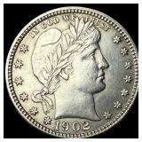 1902-O Silver Barber Quarter UNCIRCULATED