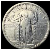 1917 Type 1 Standing Liberty Quarter NEARLY  UNCI