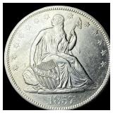 1857 Silver Half Dollar (Seated Liberty) CLOSELY U