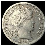 1903-S Silver Barber Dime NEARLY UNCIRCULATED
