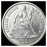1889-S Silver Seated Liberty Dime  UNCIRCULATED