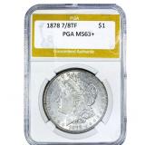 1878 7/8TF Morgan Silver Dollar PGA MS63+