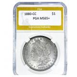 1880-CC Morgan Silver Dollar PGA MS65+