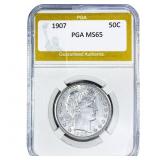 1907 Barber Half Dollar PGA MS65