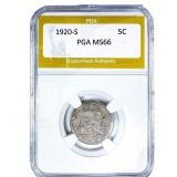 1920-S Buffalo Nickel PGA MS66