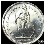 1964-B Switzerland Silver 2 Francs