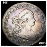 1805 Draped Bust Half Dollar NEARLY UNCIRCULATED
