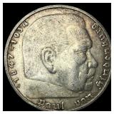 1936G Germany Silver 5 Reichsmark
