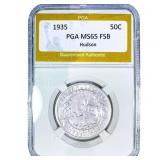 1935 Hudson Half Dollar PGA MS65 FSB