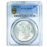 1921-S Morgan Silver Dollar PCGS MS63
