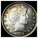 1892 Silver Barber Quarter UNCIRCULATED