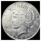 1928-S Silver Peace Dollar CLOSELY  UNCIRCULATED
