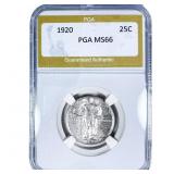 1920 Standing Liberty Quarter PGA MS66