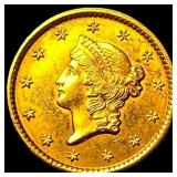 1849 Gold $1 Liberty Head Type 1 CLOSELY UNCIRCULA