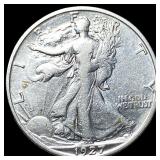 1927-S Silver Walking Liberty Half Dollar NEARLY U