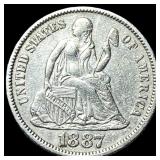1887 Seated Liberty Dime CLOSELY UNCIRCULATED