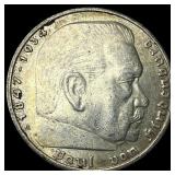 1938A Germany Silver 5 Reichsmark