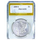 1899-S Morgan Silver Dollar PGA AU55