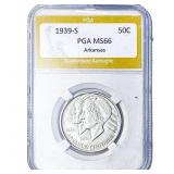 1939-S Arkansas Half Dollar PGA MS66