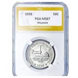 1936 Wisconsin Half Dollar PGA MS67
