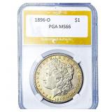 1896-O Morgan Silver Dollar PGA MS66