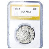 1833 Capped Bust Half Dollar PGA AU58