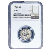 1953 Jefferson Nickel NGC PF67