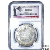 1861ZS VL Mexico Silver 8 Reales NGC Genuine