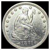 1873 Arrows Silver Seated Liberty Quarter  CHOICE