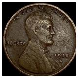 1914-D Lincoln Wheat Cent NEARLY UNCIRCULATED
