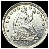 1853 Arrows Seated Liberty Silver Half Dime  GEM