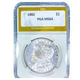 1882 Morgan Silver Dollar PGA MS64